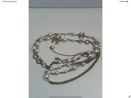 Collier sautoir chanel - collier,