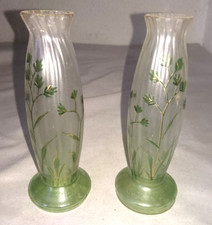 ANCIEN 2 PAIRE VASE SOLIFLORE