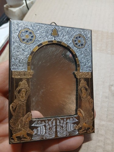 Petit miroir laiton - miroir, doré