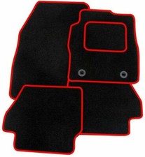 AUDI A1 S LINE 2010-2018 - Exact Tailored Carpet Car Floor BLACK MATS RED EDGING
