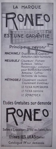 Publicité roneo flexa les - roneo,
