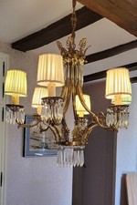 Lustre 6 feux, bronze et