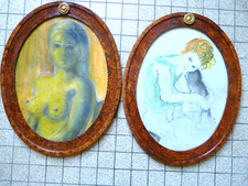 DEUX Anciens  Cadres ovales