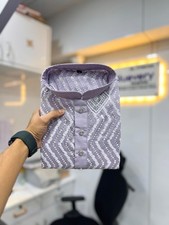 Indien Souple Soie Kurta Pyjama pour Hommes Ethnique Vêtement Mariage Festival