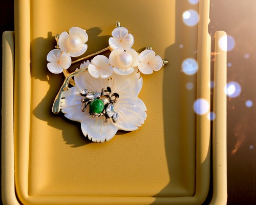 Broche doré branche arbre - broche,