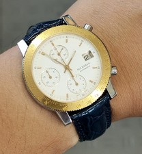 BUCHERER Automatic CHRONO 283.500 VINTAGE Date STEEL GOLD Wrist Watch