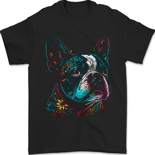 Coloré chien boston terrier - coloré,