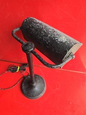 lampe de notaire bureau banquier en fer métal laiton fonte 