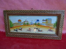 Beautiful Oriental Miniature Painting Knight Games Beautiful Frame!