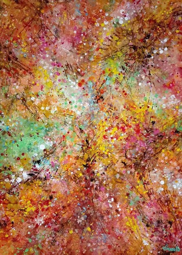 Peinture abstraite automne - abstraite,