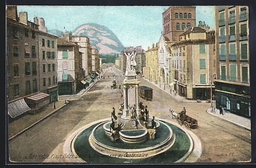Carte postale grenoble - carte, grenoble,