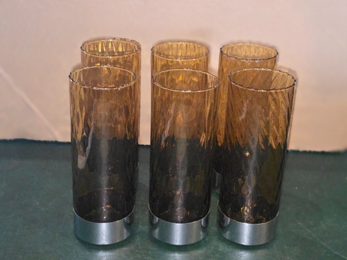 Verres ambrés long - verres,