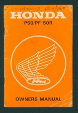 Honda PF50R (1970's) Factory Issue Owners Drivers Manual Hand-Book PF 50 FS84