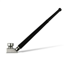 Pipe en bois Pipe en métal 19 cm en noir Pipe à tabac Pipe à vis Pipe à...