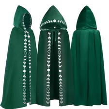 NEW Renaissance Halloween Costume Cosplay Medieval Wizard Gothic Hooded Robe