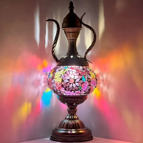 Lampe table verre - de,
