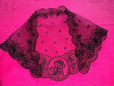 Antique Tulle and Velvet Mantilla, Shawl
