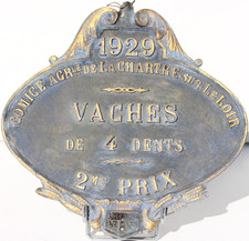 COMICES AGRICOLES - 1929 - 4 TOOTH COWS - 2nd PRICE - CHARTRE-SUR-LE-LOIR