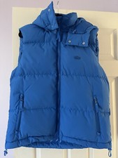 nwot lacoste men’s blue water repellent puff vest sz m