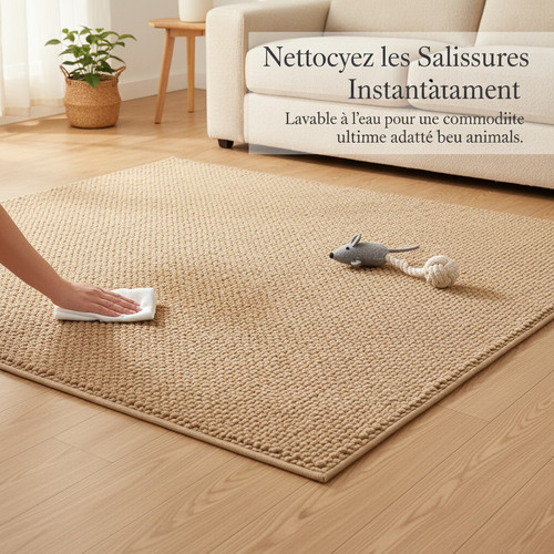 Tapis salon camel - tapis, lavable