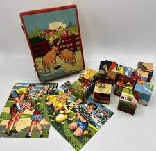 Jeu de 12 cubes en bois