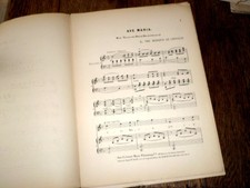 Ave Maria partition chant piano violoncelle 1900 marquis de Leuville signé