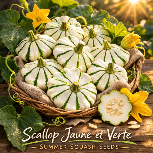 Scallop jaune verte summer - jaune,
