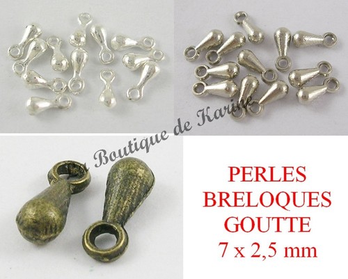 Perles breloques goutte - perles,