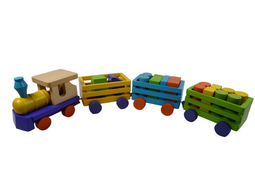 Train bois 40cm avec - train, wagons