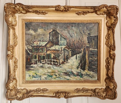 Ancien tableau huile - ancien, toile