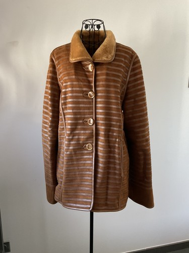 Veste fourrure cuir - veste, en