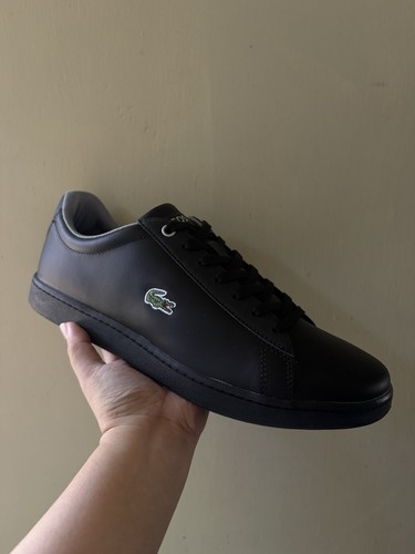 Lacoste men black leather - men's,