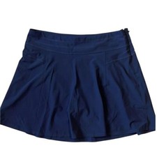 Athleta ALL DAY SKORT Jupe-Short Tennis Skirt | Womens 16, Navy Blue EUC