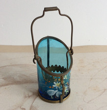 Passe-Couloir Lumignon Ancien Verre et Laiton XIXè Napoleon III