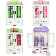 BRUBAKER Coffret Cadeau Bain et Beauté Soins du Corps dans Armoire Vintage Blanc