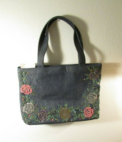 Denim blue shoulder bag le - shoulder, bag,