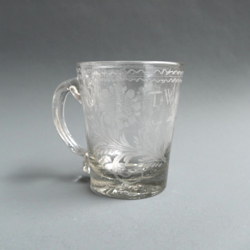 Gobelet verre gravé - verre,