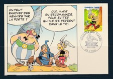 carte  1er jour  journée du timbre Astérix   69  Lyon     1999
