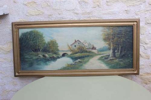 Tableau paysage ancien andrey - ancien,