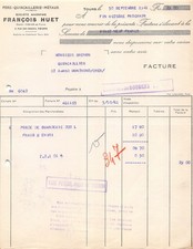 1941 FERS QUINCAILLERIE METAUX