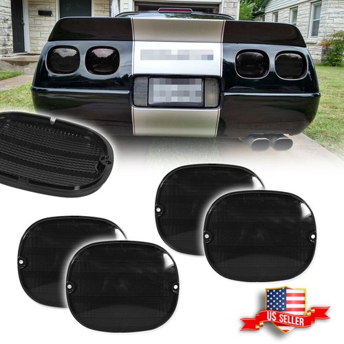 4pcs smoked black rear tail - 4pcs,