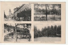 MEXIMIEUX - Ain - CPA 01 - Carte 4 vues Hotel Duplessy Veranda Tonnelles Boules