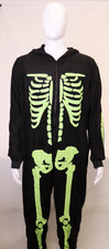 Stain, #followme Unisex Adult Black Green Skeleton Bodysuit Costume, Size XL