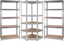 Rangement de Rayonnage Stockage Étagère d'angle Atelier Étagères Charge Lourde