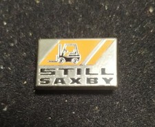 RARE PINS AGRICULTURE TRACTOR TRACTOR LIFTING FORKLIFT STILL SAXBY