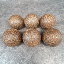 🇫🇷 Lot De 6 anciennes Boules De Pétanque Lyonnaise à Clous ref AP181