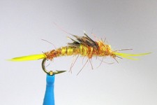 10 x Mouche peche Nymphe STONEFLY KAUFMANN a CORNE H10/12 horned fly trout