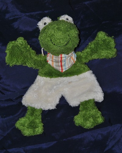 Peluche doudou grenouille - grenouille, plat