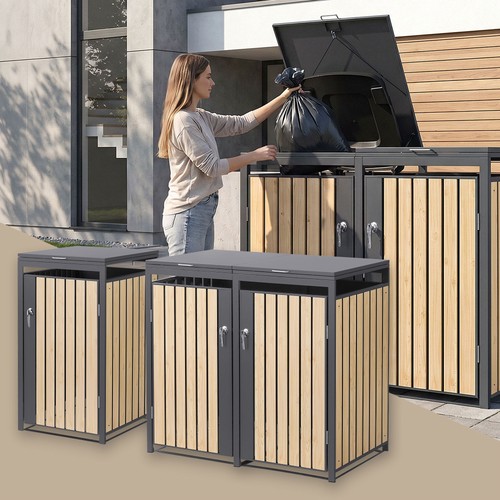 Abri pour 4 poubelle en - 1/2/3/4,