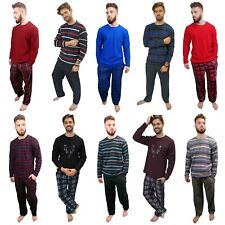 Mens Pyjama Warm Fleece Loungewear PJ Set Soft Sets PJS Hospital Nightsuit S-4XL